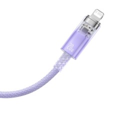 Fast Charging cable Baseus USB-C to Lightning Explorer Series 1m, 20W (purple)