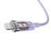 Fast Charging cable Baseus USB-C to Lightning Explorer Series 1m, 20W (purple)