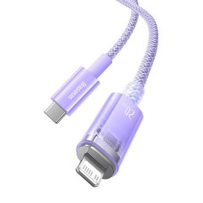 Fast Charging cable Baseus USB-C to Lightning Explorer Series 1m, 20W (purple)