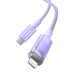 Fast Charging cable Baseus USB-C to Lightning Explorer Series 1m, 20W (purple)