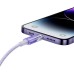 Fast Charging cable Baseus USB-C to Lightning Explorer Series 1m, 20W (purple)