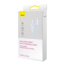 Fast Charging cable Baseus USB-C to Lightning Explorer Series 1m, 20W (blue)