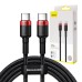 Baseus Cafule PD2.0 100W flash charging USB For Type-C cable (20V 5A)2m Red+Black