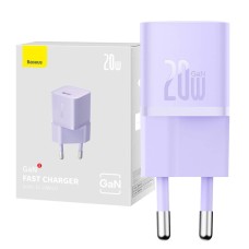 Mini wall charger Baseus GaN5 20W (purple) Mini wall charger Baseus GaN5 20W (purple)