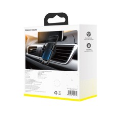 Baseus Glaze gravitational car holder for ventilation grid, aluminum (black) Baseus Glaze gravitational car holder for ventilation grid, aluminum (black)