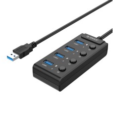 Orico USB 3.0. Hub with switches, 4x USB (black) Orico USB 3.0. Hub with switches, 4x USB (black)