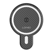 LDNIO Car Mount ,MA20 with inductive charger 15W and metal ring (Black)