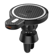 LDNIO Car Mount ,MA20 with inductive charger 15W and metal ring (Black)