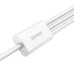 Quick Charge USB to M+L+C Baseus Superior Data 3.5A 1m (White)