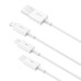 Quick Charge USB to M+L+C Baseus Superior Data 3.5A 1m (White)
