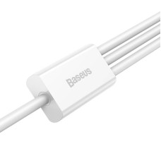 Quick Charge USB to M+L+C Baseus Superior Data 3.5A 0,5m (White) Quick Charge USB to M+L+C Baseus Superior Data 3.5A 0,5m (White)