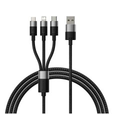 Quick Charge USB to M+L+C Baseus StarSpeed 3.5A 0,6m (Black) Quick Charge USB to M+L+C Baseus StarSpeed 3.5A 0,6m (Black)