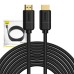 Baseus 2x HDMI 2.0 4K 30Hz Cable, 3D, HDR, 18Gbps, 8m (black)