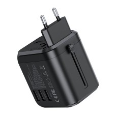 Choetech PD5008 travel charger, 3xUSB-A, 2xUSB-C, GaN, 35W, US/EU/UK/AU (black) Choetech PD5008 travel charger, 3xUSB-A, 2xUSB-C, GaN, 35W, US/EU/UK/AU (black)