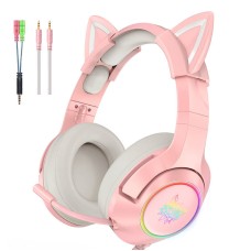 ONIKUMA K9 Pink RGB Gaming Headphones