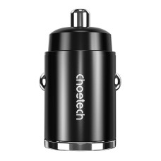 Car Charger Choetech TC0006 1x USB-A, 1x USB-C 30W PD 3.0 (black) Car Charger Choetech TC0006 1x USB-A, 1x USB-C 30W PD 3.0 (black)