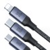 Cable Speedy USB Joyroom SA21-2T3, 6 in 1/ 100W/Cable 1.5m (black)