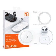 Wireless Charger Mcdodo CH-7062 3 in 1 15W (mobile/TWS/Apple watch) (white) Wireless Charger Mcdodo CH-7062 3 in 1 15W (mobile/TWS/Apple watch) (white)