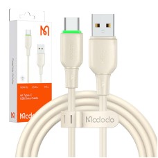 USB to USB-C Cable Mcdodo CA-4750 with LED light 1.2m (beige) USB to USB-C Cable Mcdodo CA-4750 with LED light 1.2m (beige)