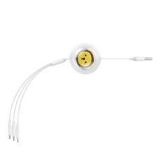 Charging Cable 3w1 Baseus USB to USB-C, USB-M, Lightning 3,5A, 1,1m (White) Charging Cable 3w1 Baseus USB to USB-C, USB-M, Lightning 3,5A, 1,1m (White)