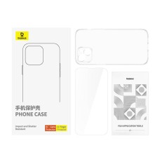 Clear Case Baseus iPhone 15 + tempered glass Clear Case Baseus iPhone 15 + tempered glass