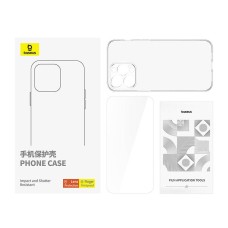 Clear Case Baseus iPhone 15 Pro + tempered glass Clear Case Baseus iPhone 15 Pro + tempered glass