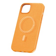 Magnetic Phone Case for iPhone 15 Plus Baseus Fauxther Series (Orange) Magnetic Phone Case for iPhone 15 Plus Baseus Fauxther Series (Orange)