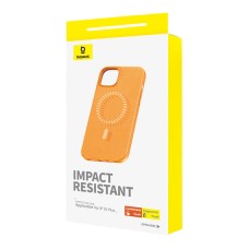 Magnetic Phone Case for iPhone 15 Plus Baseus Fauxther Series (Orange) Magnetic Phone Case for iPhone 15 Plus Baseus Fauxther Series (Orange)