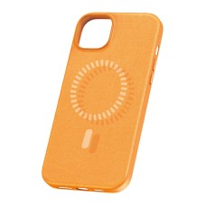 Magnetic Phone Case for iPhone 15 Pro Baseus Fauxther Series (Orange)