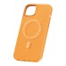 Magnetic Phone Case for iPhone 15 Pro Baseus Fauxther Series (Orange)