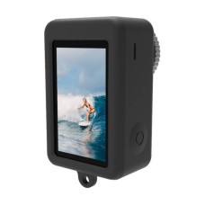 Silicone Puluz case for DJI Osmo Action 3 / 4 / 5 Pro with lens cover (black) Silicone Puluz case for DJI Osmo Action 3 / 4 / 5 Pro with lens cover (black)