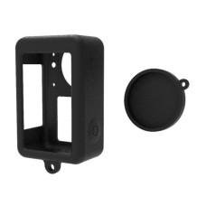 Silicone Puluz case for DJI Osmo Action 3 / 4 / 5 Pro with lens cover (black) Silicone Puluz case for DJI Osmo Action 3 / 4 / 5 Pro with lens cover (black)