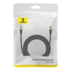 Braided network cable cat.8 Baseus Ethernet RJ45, 40Gbps, 2m (black) Braided network cable cat.8 Baseus Ethernet RJ45, 40Gbps, 2m (black)
