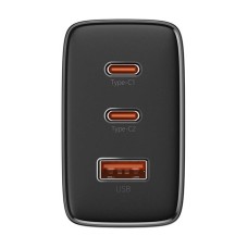 Wall charger Baseus OS-Cube Pro 2xUSB-C + USB, 65W (black)