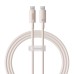 Fast Charging cable Baseus USB-C to USB-C Habitat Series 1m 100W (pink)