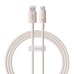 Fast Charging cable Baseus USB to USB-C Habitat Series 1m 100W (pink)