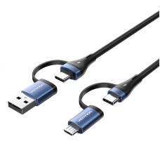 Cable 4in1 USB 2.0 Vention CTLLH 1m (black) Cable 4in1 USB 2.0 Vention CTLLH 1m (black)