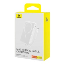 Powerbank Baseus Magnetic Mini 10000mAh, USB-C 30W MagSafe (white) Powerbank Baseus Magnetic Mini 10000mAh, USB-C 30W MagSafe (white)