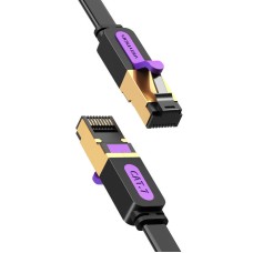 Flat Network Cable UTP CAT7 Vention ICABG RJ45 Ethernet 10Gbps 1.5m Black Flat Network Cable UTP CAT7 Vention ICABG RJ45 Ethernet 10Gbps 1.5m Black