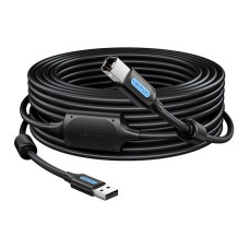 USB 2.0 A to USB-B cable with ferrite core Vention COQBL 2A 10m Black PVC USB 2.0 A to USB-B cable with ferrite core Vention COQBL 2A 10m Black PVC