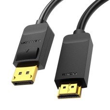 DisplayPort 1.2 to HDMI 1.4 Cable Vention HAGBH 2m, 4K 30Hz (Black) DisplayPort 1.2 to HDMI 1.4 Cable Vention HAGBH 2m, 4K 30Hz (Black)
