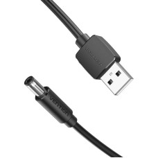 Power Cable USB 2.0 to DC 5.5mm Barrel Jack 5V Vention CEYBG 1,5m (black) Power Cable USB 2.0 to DC 5.5mm Barrel Jack 5V Vention CEYBG 1,5m (black)