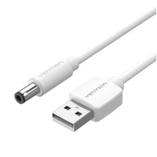 Power Cable USB 2.0 to DC 5.5mm Barrel Jack 5V Vention CEYWG 1,5m (white) Power Cable USB 2.0 to DC 5.5mm Barrel Jack 5V Vention CEYWG 1,5m (white)