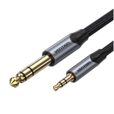 Cable Audio 3.5mm TRS to 6.35mm Vention BAUHH 2m Gray Cable Audio 3.5mm TRS to 6.35mm Vention BAUHH 2m Gray
