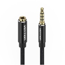 Cable Audio TRRS 3.5mm Male to 3.5mm Female Vention BHCBF 1m Black Cable Audio TRRS 3.5mm Male to 3.5mm Female Vention BHCBF 1m Black