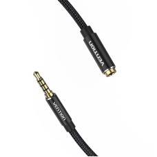 Cable Audio TRRS 3.5mm Male to 3.5mm Female Vention BHCBJ 5m Black Cable Audio TRRS 3.5mm Male to 3.5mm Female Vention BHCBJ 5m Black
