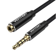 Cable Audio TRRS 3.5mm Male to 3.5mm Female Vention BHCBJ 5m Black Cable Audio TRRS 3.5mm Male to 3.5mm Female Vention BHCBJ 5m Black