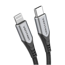 USB-C 2.0 to Lightning Cable Vention TACHH 2m MFi Gray USB-C 2.0 to Lightning Cable Vention TACHH 2m MFi Gray