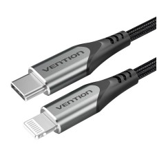 USB-C 2.0 to Lightning Cable Vention TACHH 2m MFi Gray USB-C 2.0 to Lightning Cable Vention TACHH 2m MFi Gray