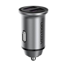 Car Charger 2x USB Vention FFEH0 30W Gray Car Charger 2x USB Vention FFEH0 30W Gray